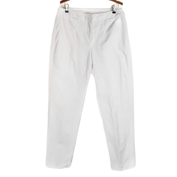 J. McLaughlin Putney Pants NWT Cotton Twill White Size 8 - Picture 10 of 10